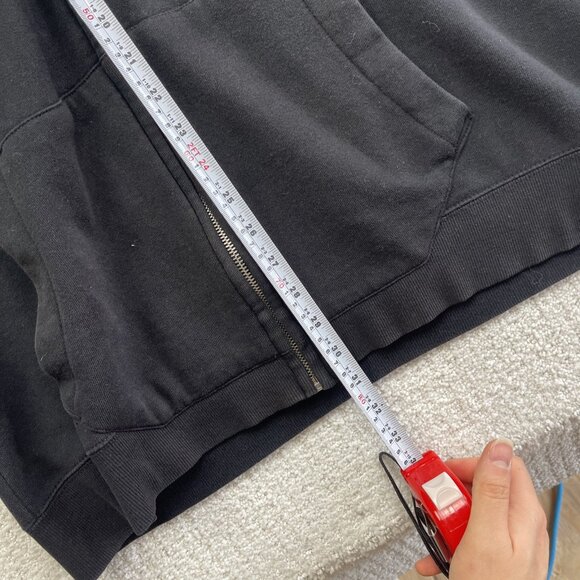 Y2K Analog Black Hoodie Men L Snowboard Full Zip Burton Design Unlikely Futures - Picture 11 of 16